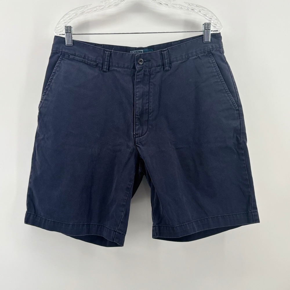 Polo‎ Ralph Lauren Prospect Short Mens 33 Navy Blue 100% Cotton Twill Chino 9"